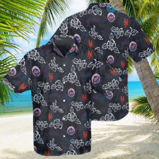 MLB New York Mets Hawaiian ShirtAloha ShirtHibiscus Pattern Beach Gift For Him