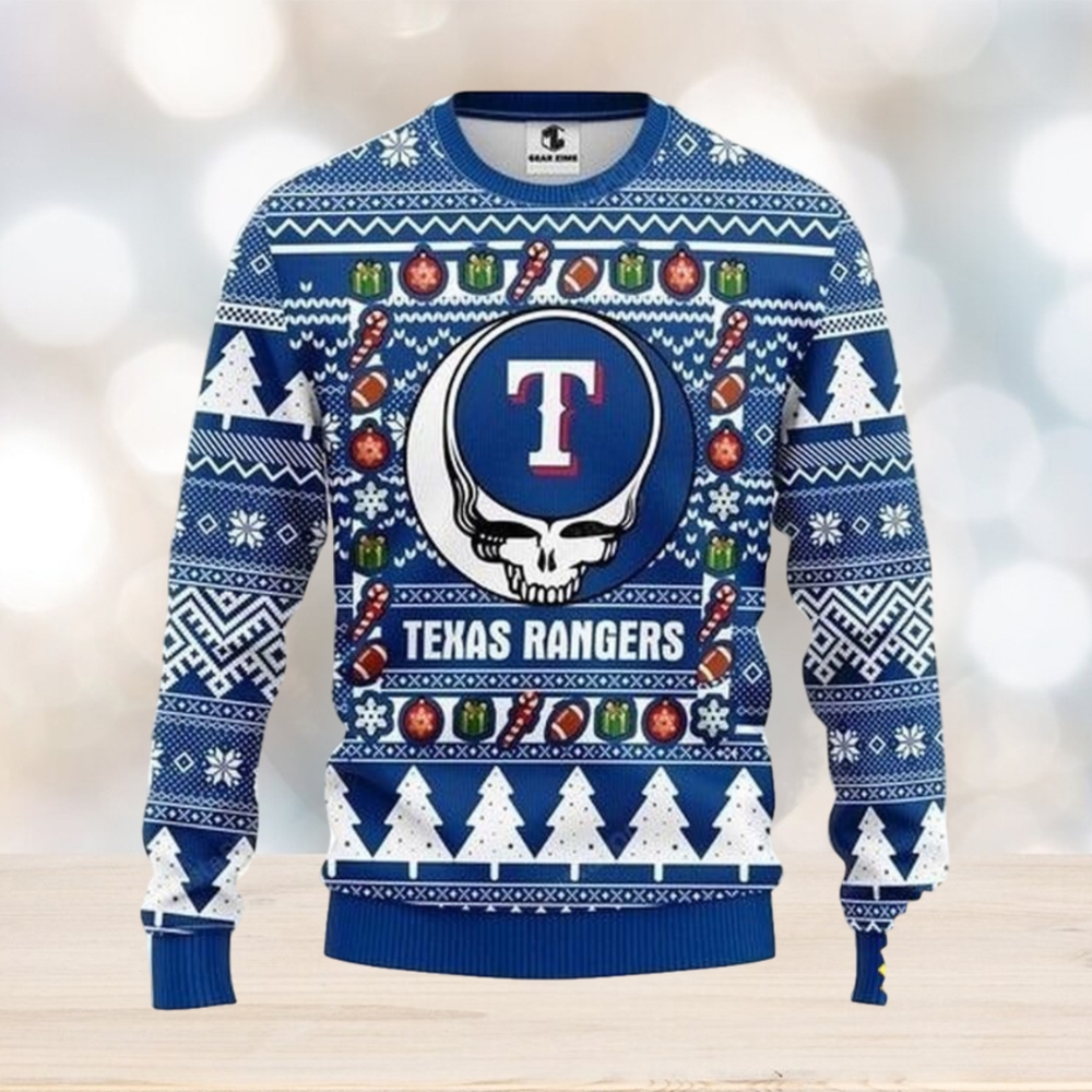 SALE] Personalized MLB Texas Rangers Home Jersey Style Sweater