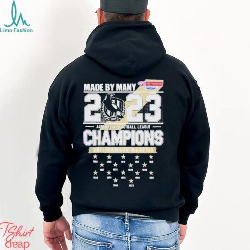 Made By Many 2023 Australian Football League Champions Collingwood Magpies T Shirt