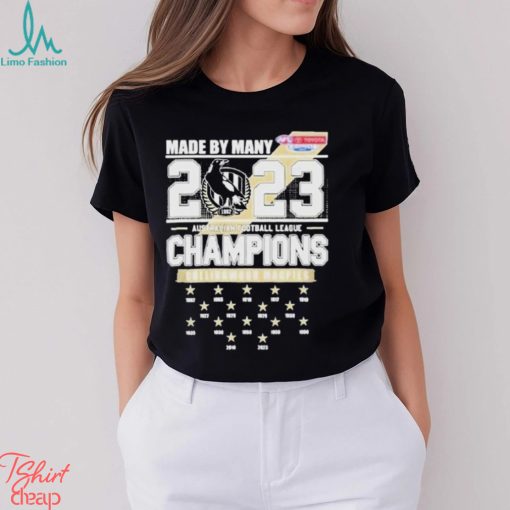 Made By Many 2023 Australian Football League Champions Collingwood Magpies T Shirt
