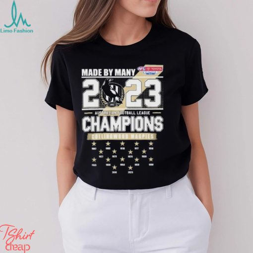 Made By Many 2023 Australian Football League Champions Collingwood Magpies Unisex T Shirt