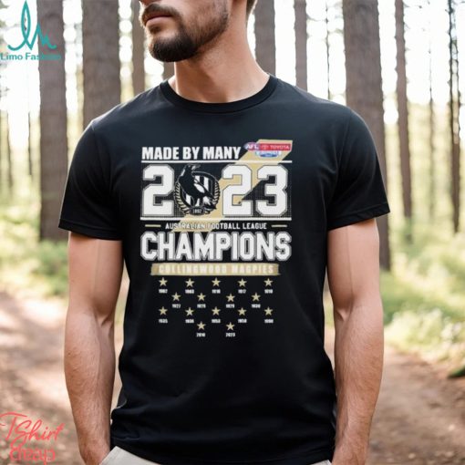 Made By Many 2023 Australian Football League Champions Collingwood Magpies Unisex T Shirt