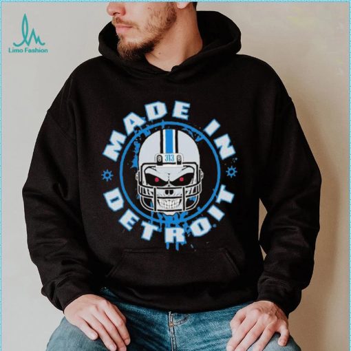 Made In Detroit Helmet Skull 313 T Shirt