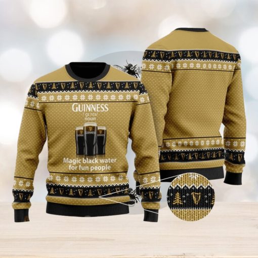 Magic Black Water Guinness Christmas For Christmas Gifts 3D Printed Ugly Christmas Sweater