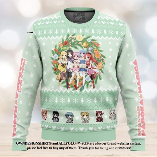 Magical Girls Puella Magi Madoka Magica 3D Printed Ugly Christmas Sweater