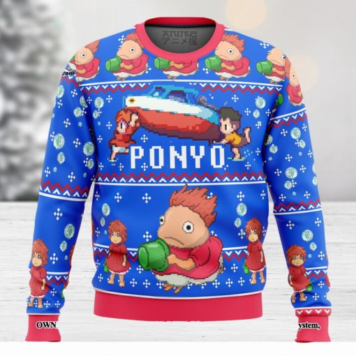 Magical PONYO Knitting Pattern Ugly Christmas Sweater