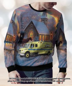 Mail Car Ohio Cleveland EMS For Christmas Gifts Ugly Christmas Sweater