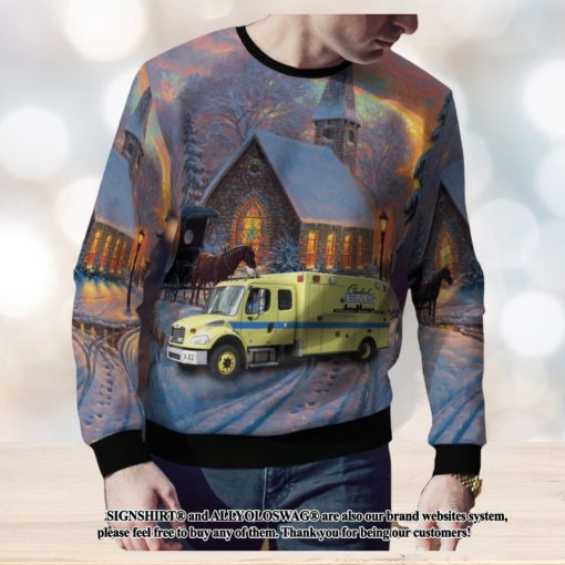 Mail Car Ohio Cleveland EMS For Christmas Gifts Ugly Christmas Sweater