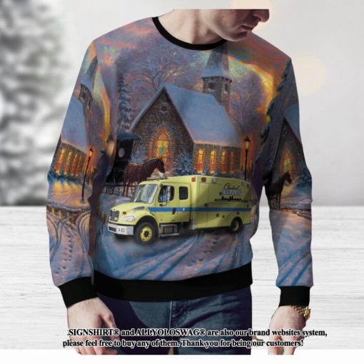 Mail Car Ohio Cleveland EMS For Christmas Gifts Ugly Christmas Sweater