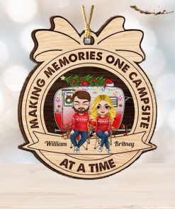 Making Memories One Campsite, Personalized Wood Ornament, Gifts For Couple