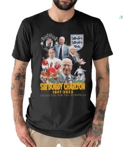Manchester United Sir Bobby Charlton 1937 – 2023 Thank You For The Memories T Shirt