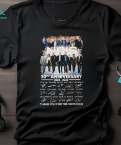 Marathon NCIS 20th anniversary 2003 2023 thank you for the memories signatures shirt, hoodie, sweater, long sleeve and tank top Marathon NCIS 20th anniversary 2003 2023 thank you for the memories signatures shirt