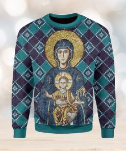 Maria And Jesus In Eastern Orthodox Christmas Ugly Christmas Sweater