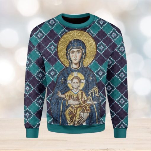 Maria And Jesus In Eastern Orthodox Christmas Ugly Christmas Sweater