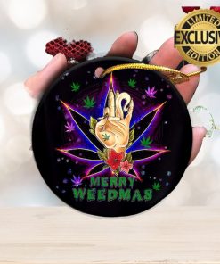 Marijuana Christmas Cannabis Leaf Merry Weedmas 420 Weed Christmas Decorations Ornament