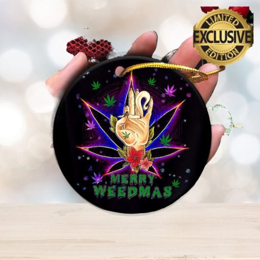 Marijuana Christmas Cannabis Leaf Merry Weedmas 420 Weed Christmas Decorations Ornament