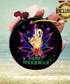 Marijuana Christmas Cannabis Leaf Merry Weedmas 420 Weed Christmas Decorations Ornament