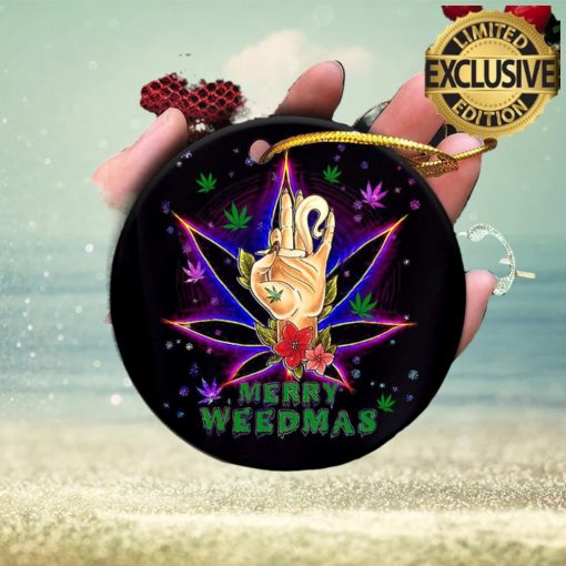 Marijuana Christmas Cannabis Leaf Merry Weedmas 420 Weed Christmas Decorations Ornament