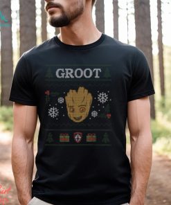 Marvel Groot Guardians Of The Galaxy Ugly Christmas Shirt, hoodie, sweater, long sleeve and tank top Marvel Groot Guardians Of The Galaxy Ugly Christmas Shirt