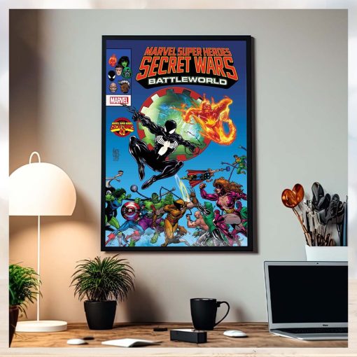 Marvel Super Heroes Secret Wars Battleworld Issue 1 Comic Cover Home Decor Poster Canvas