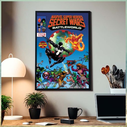 Marvel Super Heroes Secret Wars Battleworld Issue 1 Comic Cover Home Decor Poster Canvas