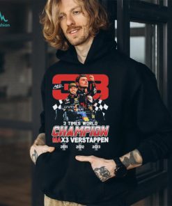 Max Verstappen 3 Times World Champion T Shirt