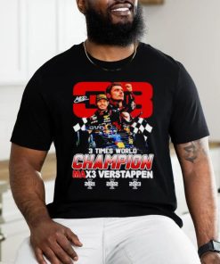 Max Verstappen 3 times world champion signature shirt