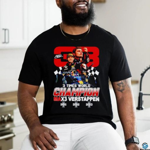 Max Verstappen 3 times world champion signature shirt