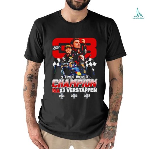 Max Verstappen 3 times world champion signature shirt
