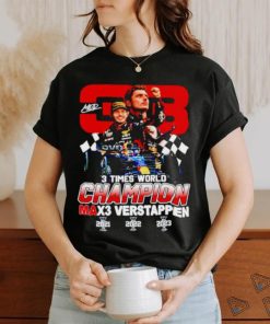 Max Verstappen 3 times world champion signature shirt
