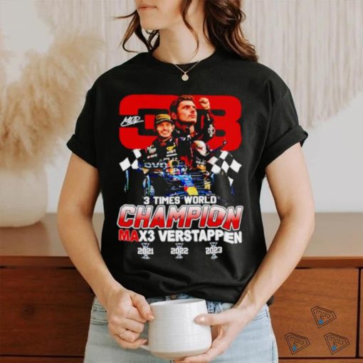 Max Verstappen 3 times world champion signature shirt