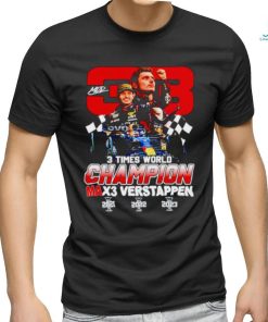 Max Verstappen 3 times world champion signature shirt