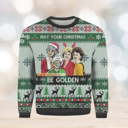 May Your Be Golden Girls Knitted 3D Sweater For Christmas