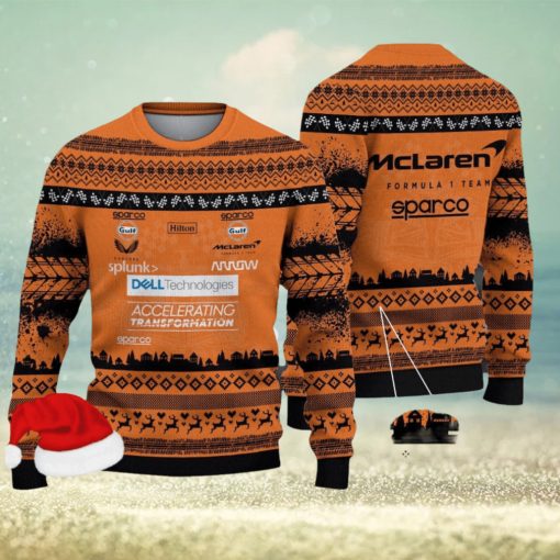 McLaren Formula 1 Team Kintted Christmas 3D Sweater For Men And Women