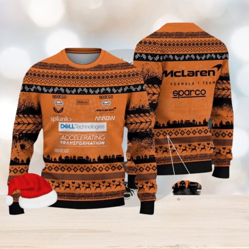 McLaren Formula 1 Team Kintted Christmas 3D Sweater For Men And Women