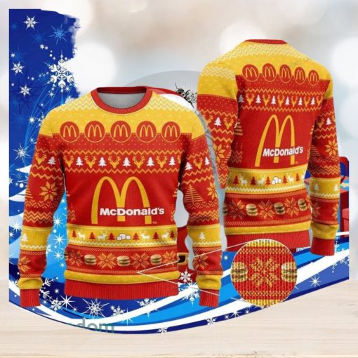 Mcdonald Logo Ugly Christmas Sweater Special Gift For Men Women