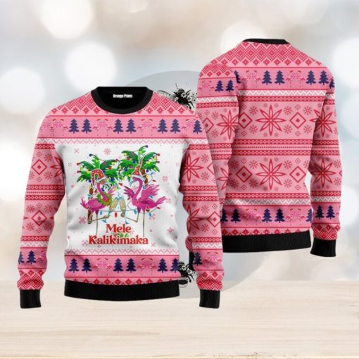 Mele Kalikimaka Flamingo Christmas Ugly Christmas 3D Sweater Men & Women Gift For Men And Women