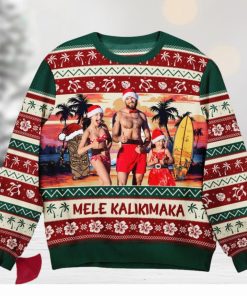 Mele Kalikimaka   Personalized Photo Ugly Sweater