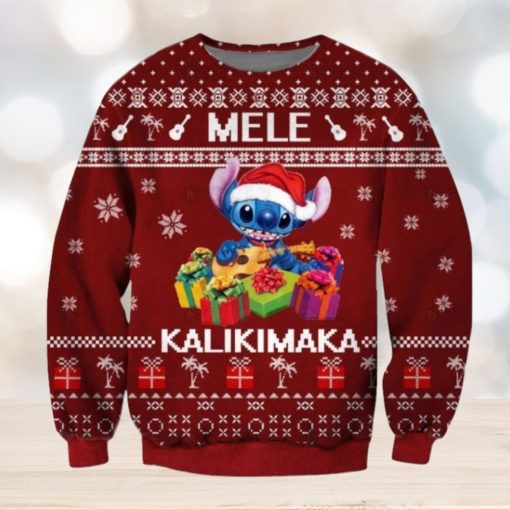 Mele Kalikimaka Stitch Ugly Sweater Christmas