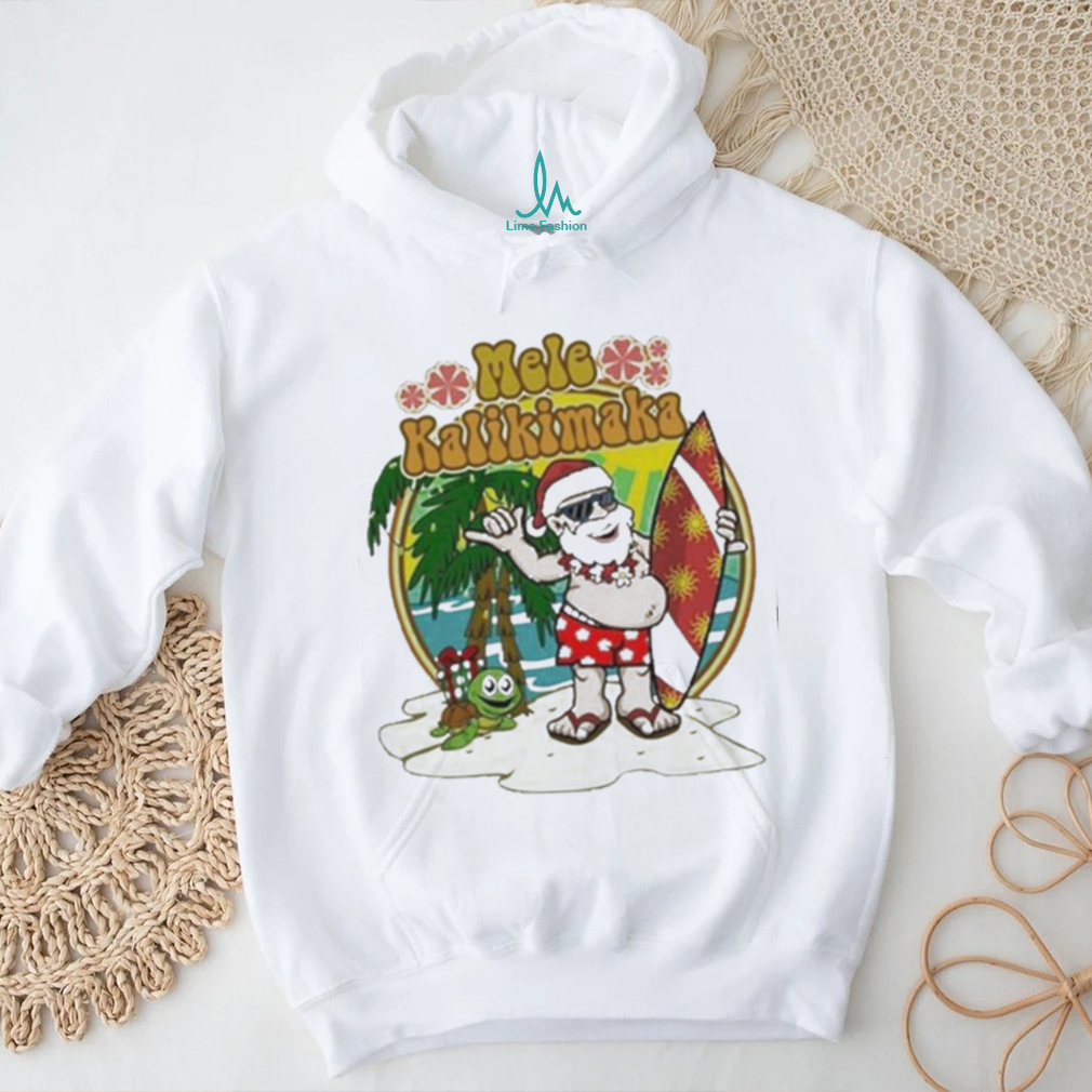 Mele Kalikimaka Surfer Santa Christmas Shirt Mele Kalikimaka Surfer Santa Christmas Shirt