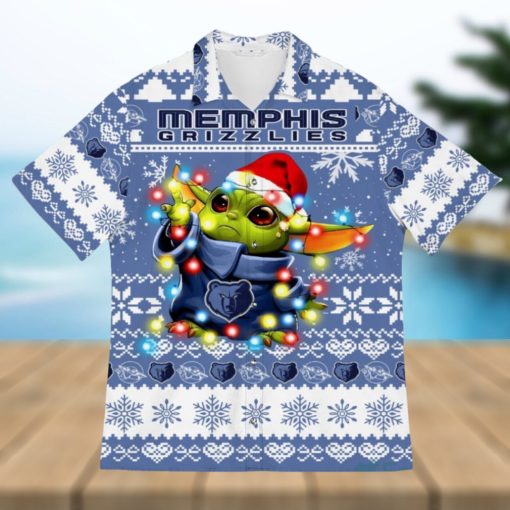 Memphis Grizzlies Baby Yoda Star Wars Christmas Hawaiian Shirt