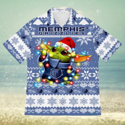 Memphis Grizzlies Baby Yoda Star Wars Christmas Hawaiian Shirt