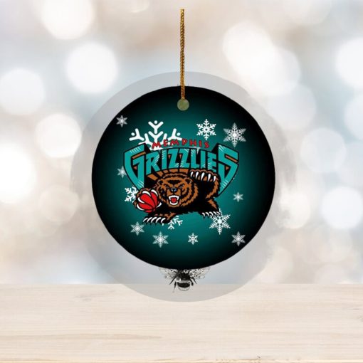 Memphis Grizzlies NBA Custom Name Merry Christmas Decorations Ornament