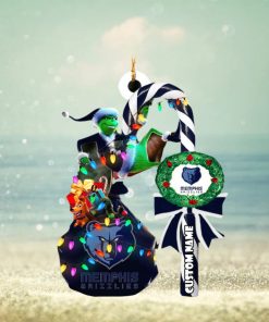 Memphis Grizzlies NBA Grinch Candy Cane Personalized Xmas Gifts Christmas Tree Decorations Ornament