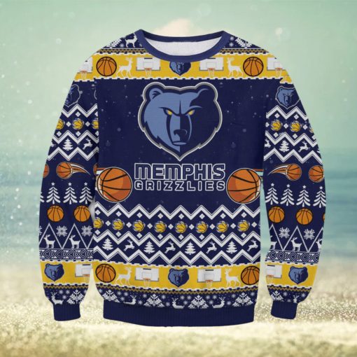 Memphis Grizzlies Ugly Xmas Wool Knitted Sweater