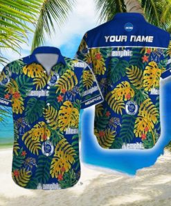 Memphis Tigers NCAA Hawaiian Shirt Custom Name Leaf Colors For Men And Women