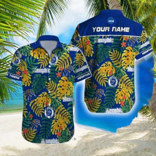 Memphis Tigers NCAA Hawaiian Shirt Custom Name Leaf Colors For Men And Women