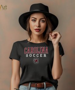 Men's Champion Black South Carolina Gamecocks Soccer Stack Logo T Shirt