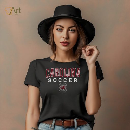 Men’s Champion Black South Carolina Gamecocks Soccer Stack Logo T Shirt