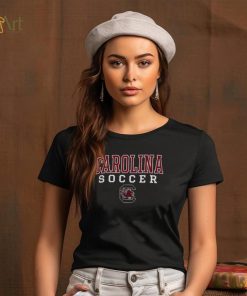 Men's Champion Black South Carolina Gamecocks Soccer Stack Logo T Shirt
